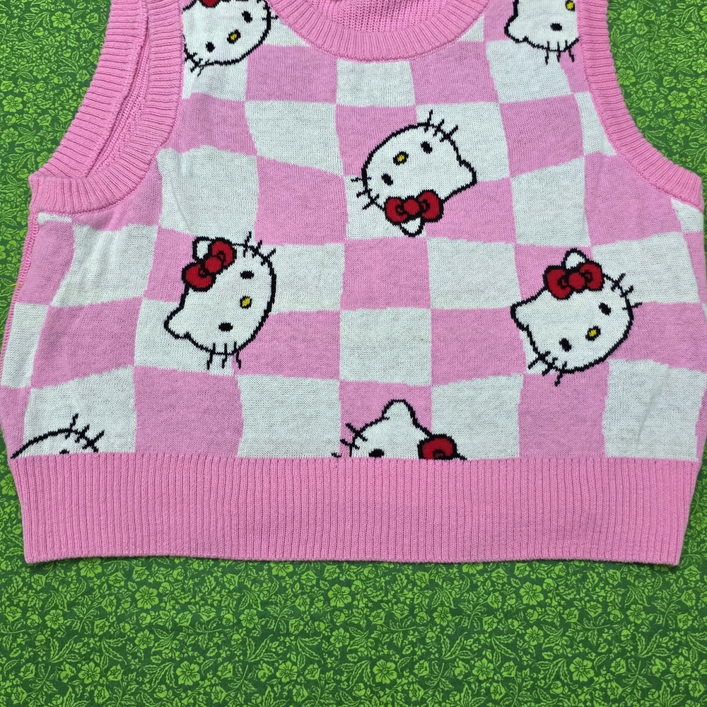 Hello Kitty Pink and White Checkered Vest - Picture 2 of 8